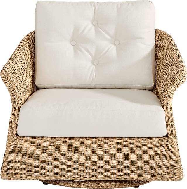 Sarina Bay Natural Outdoor Swivel Club Chair - Thumbnail - Image 2