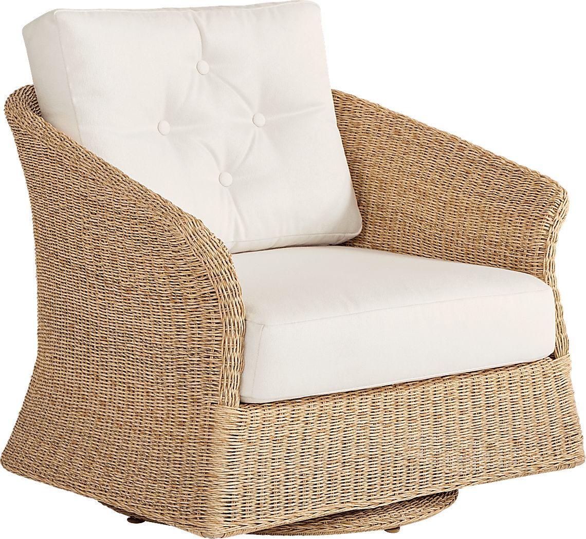 Sarina Bay Natural Outdoor Swivel Club Chair