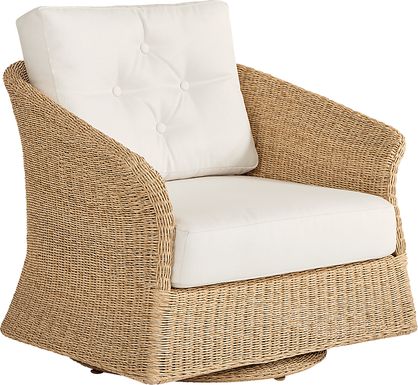 Sarina Bay Natural Outdoor Swivel Club Chair