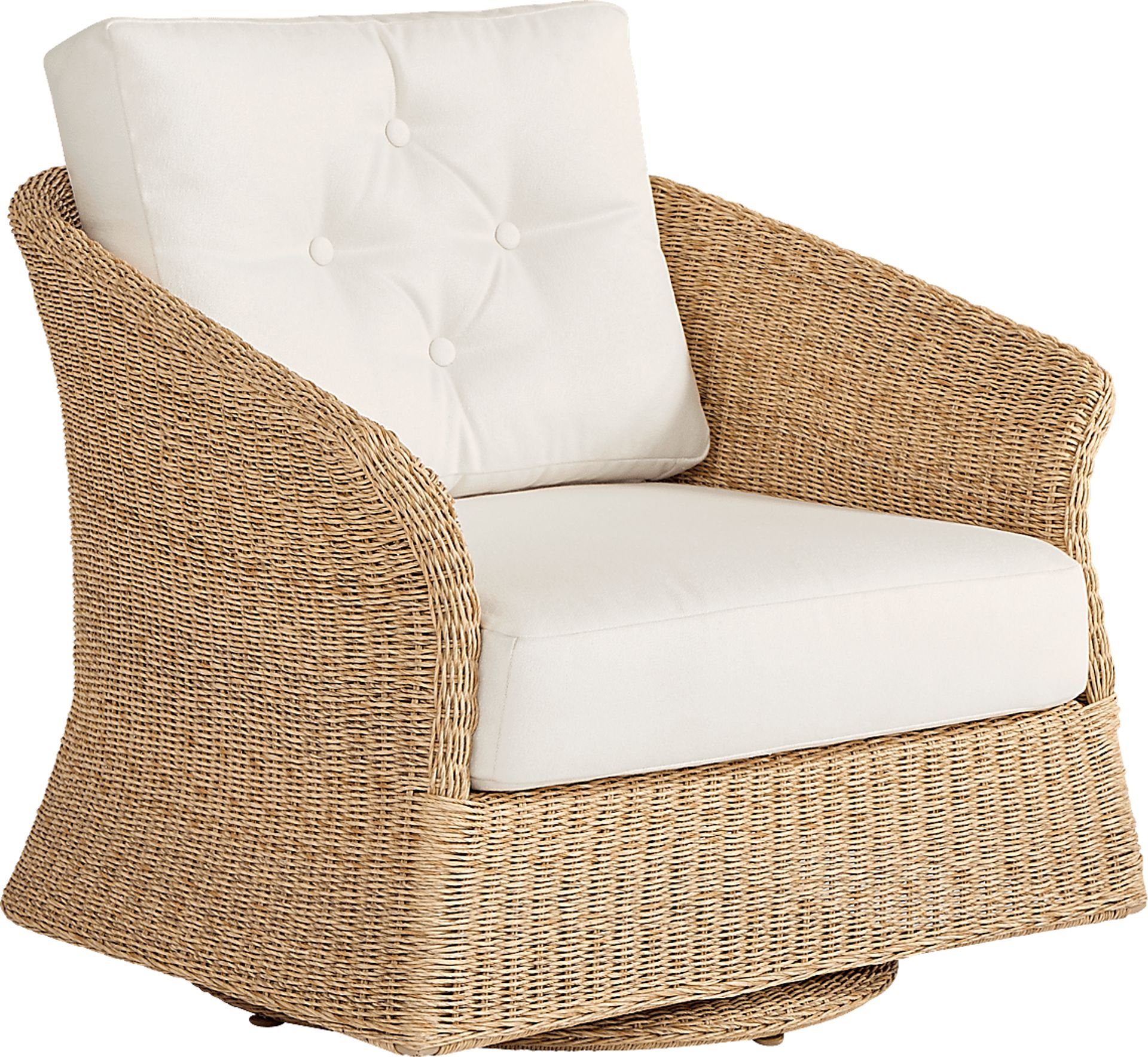 Sarina Bay Natural Outdoor Swivel Club Chair - Image 1