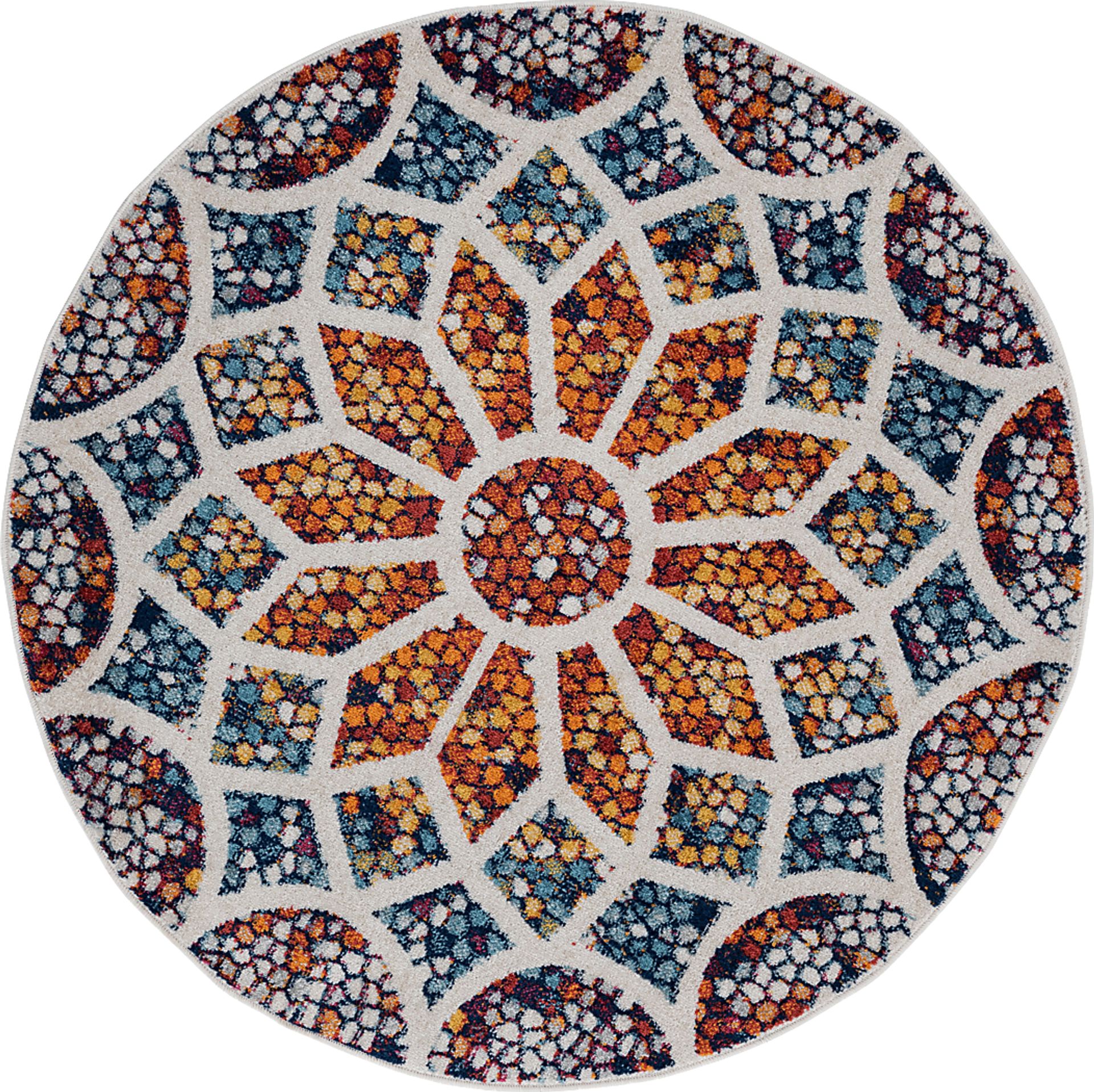Sarkis Multi 4'4 Round Rug - Image 1