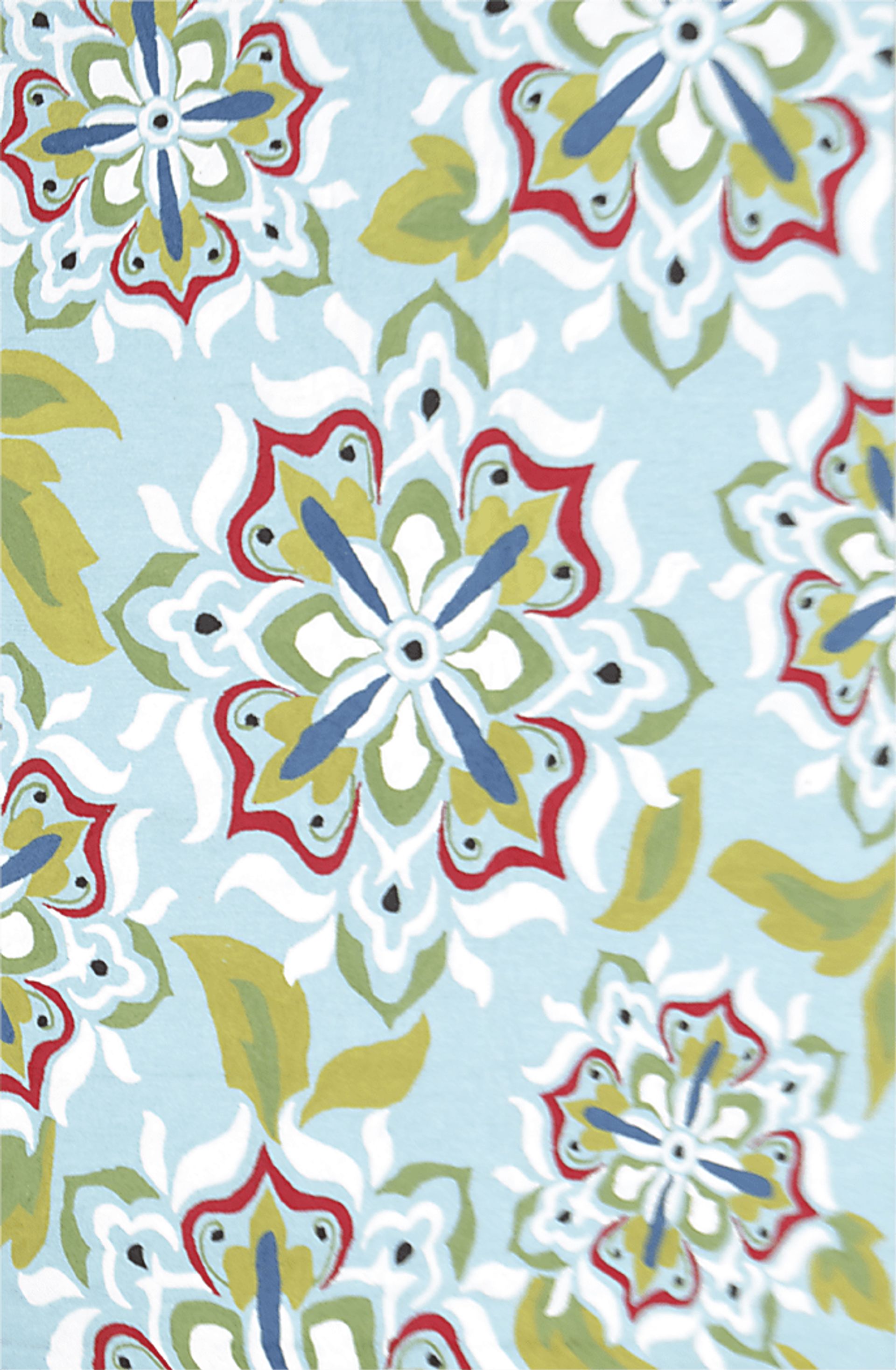 Sarmur Light Blue 5' x 8' Indoor/Outdoor Rug - Image 1