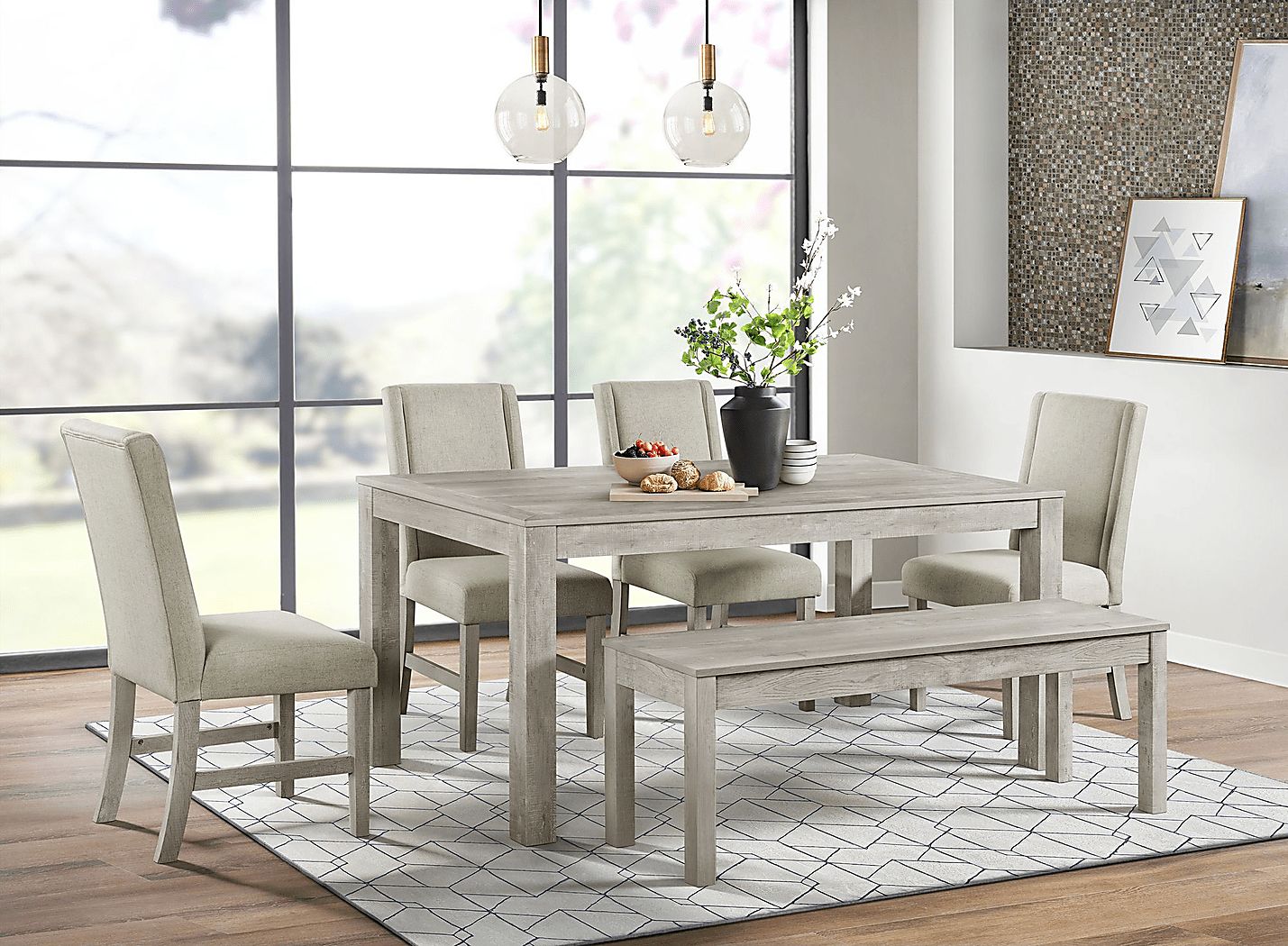 Saro White Bench - Thumbnail 2