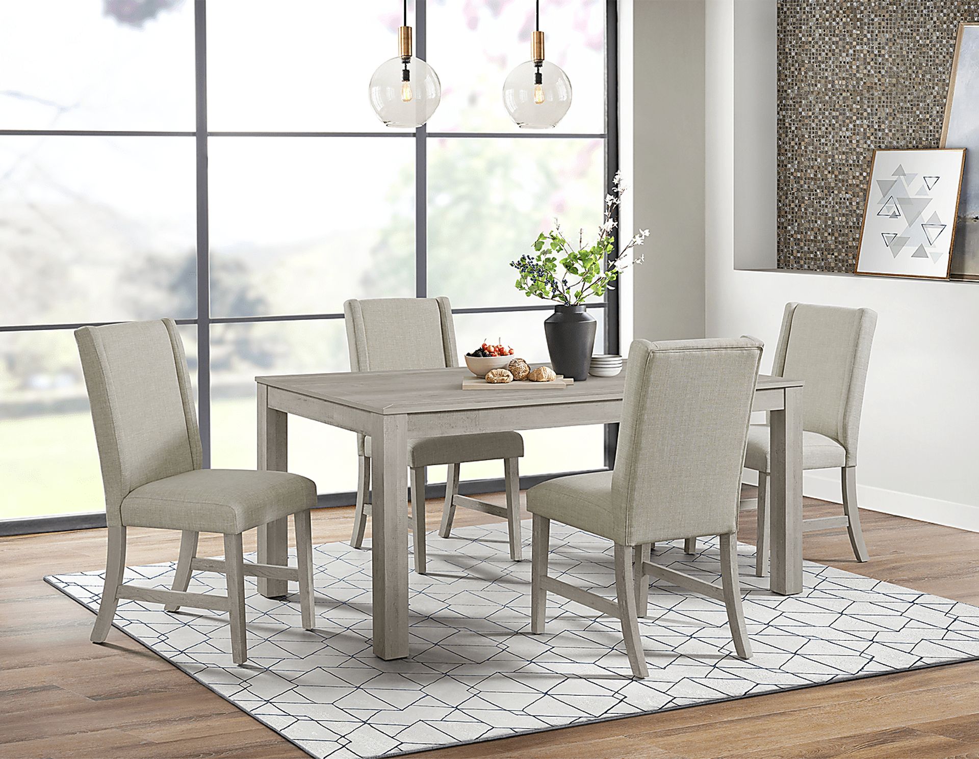 Saro White Side Chair, Set of 2 - Image 2