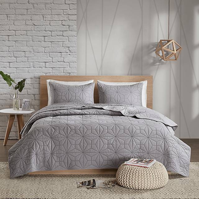 Saroie Gray 3 Pc King/California King Coverlet Set - Thumbnail - Image 4