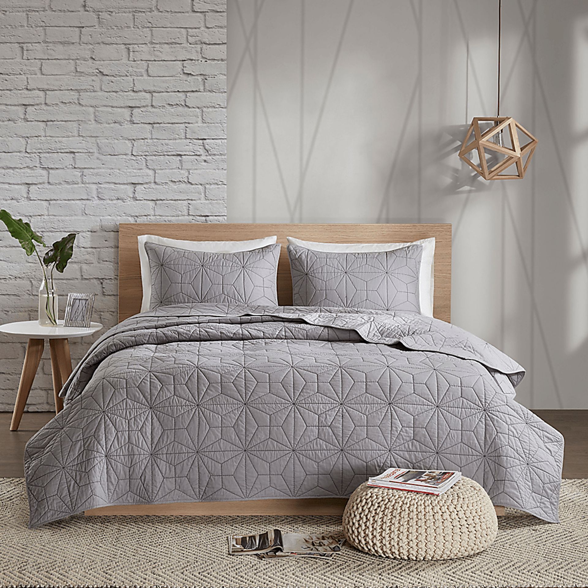 Saroie Gray 3 Pc King/California King Coverlet Set - Image 4