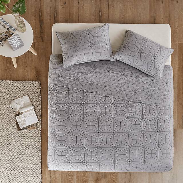 Saroie Gray 3 Pc King/California King Coverlet Set - Thumbnail - Image 5