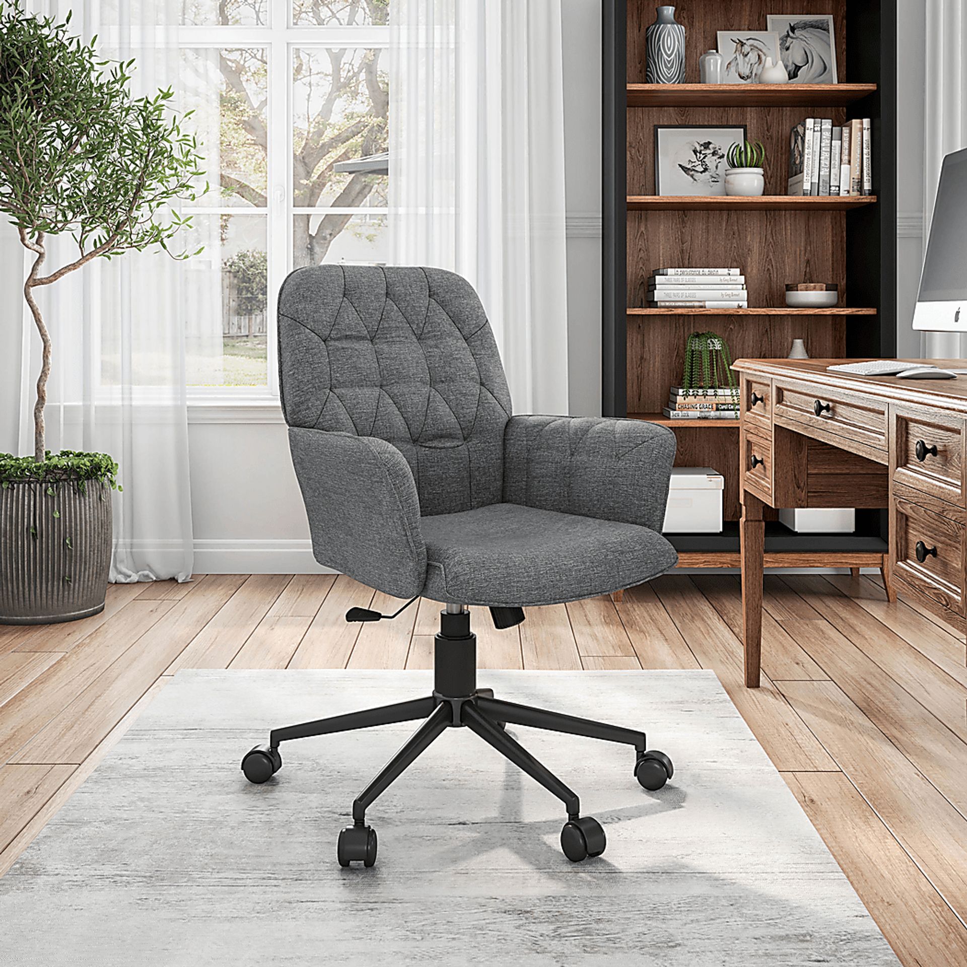 Sarosa Gray Office Chair - Image 2