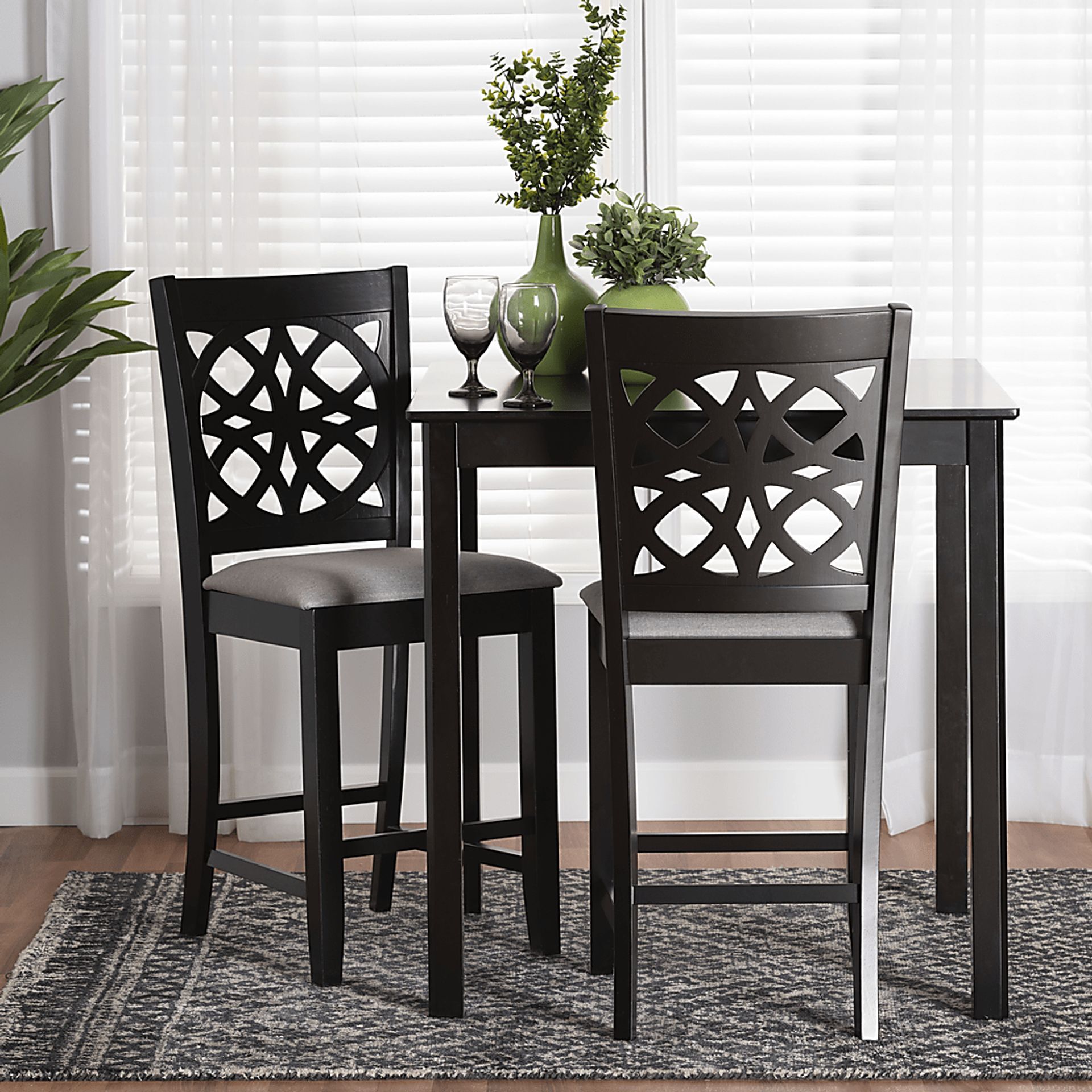 Sarria Dark Brown Counter Stool, Set of 2 - Image 2