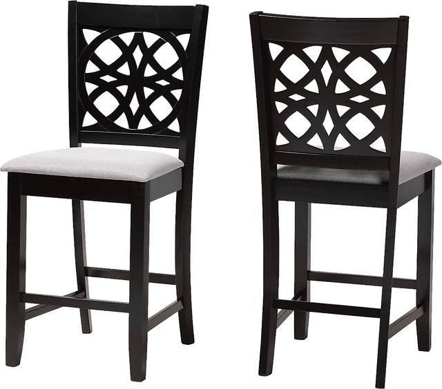 Sarria Dark Brown Counter Stool, Set of 2 - Thumbnail - Image 1