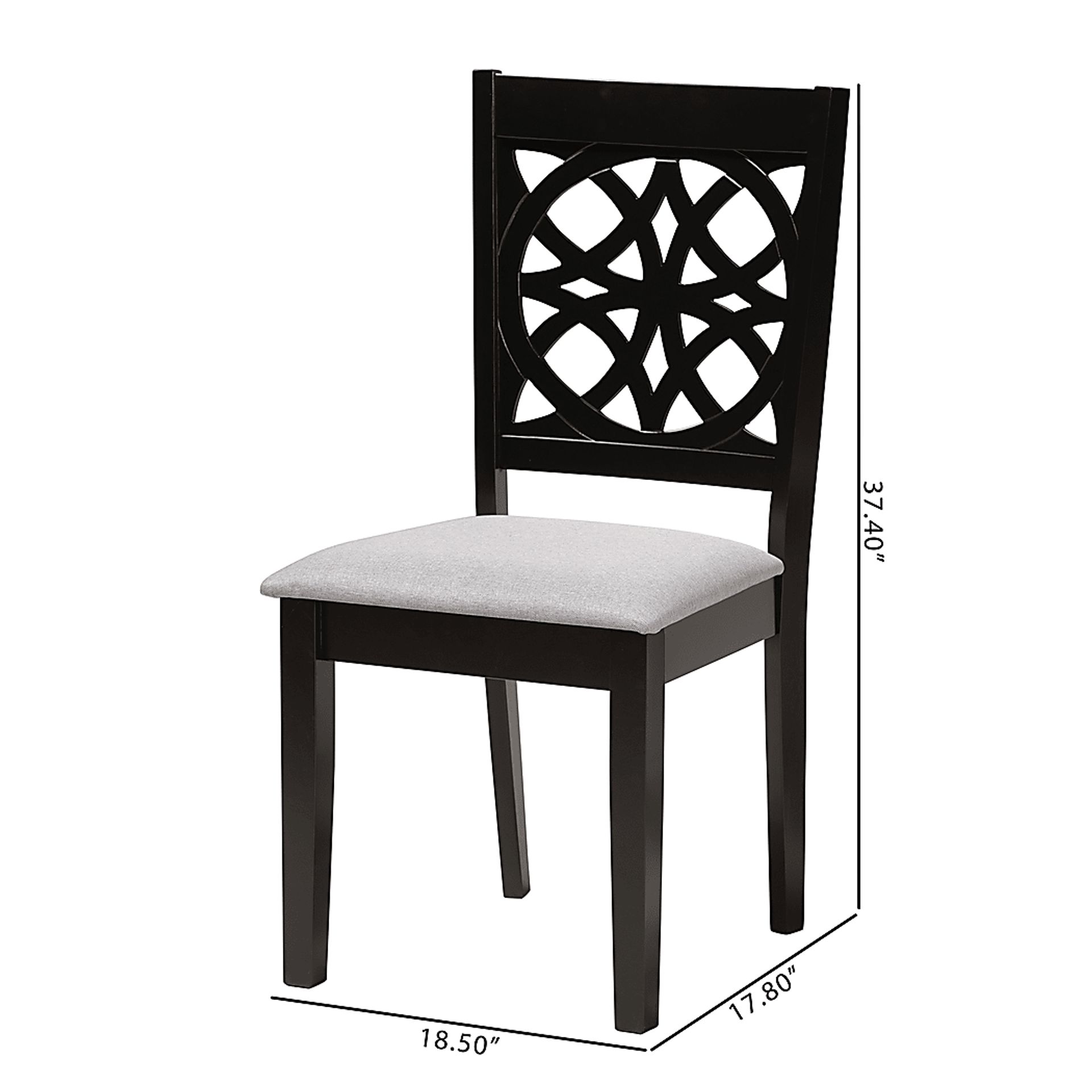 Sarria Dark Brown Dining Chair, Set of 2 - Image 9