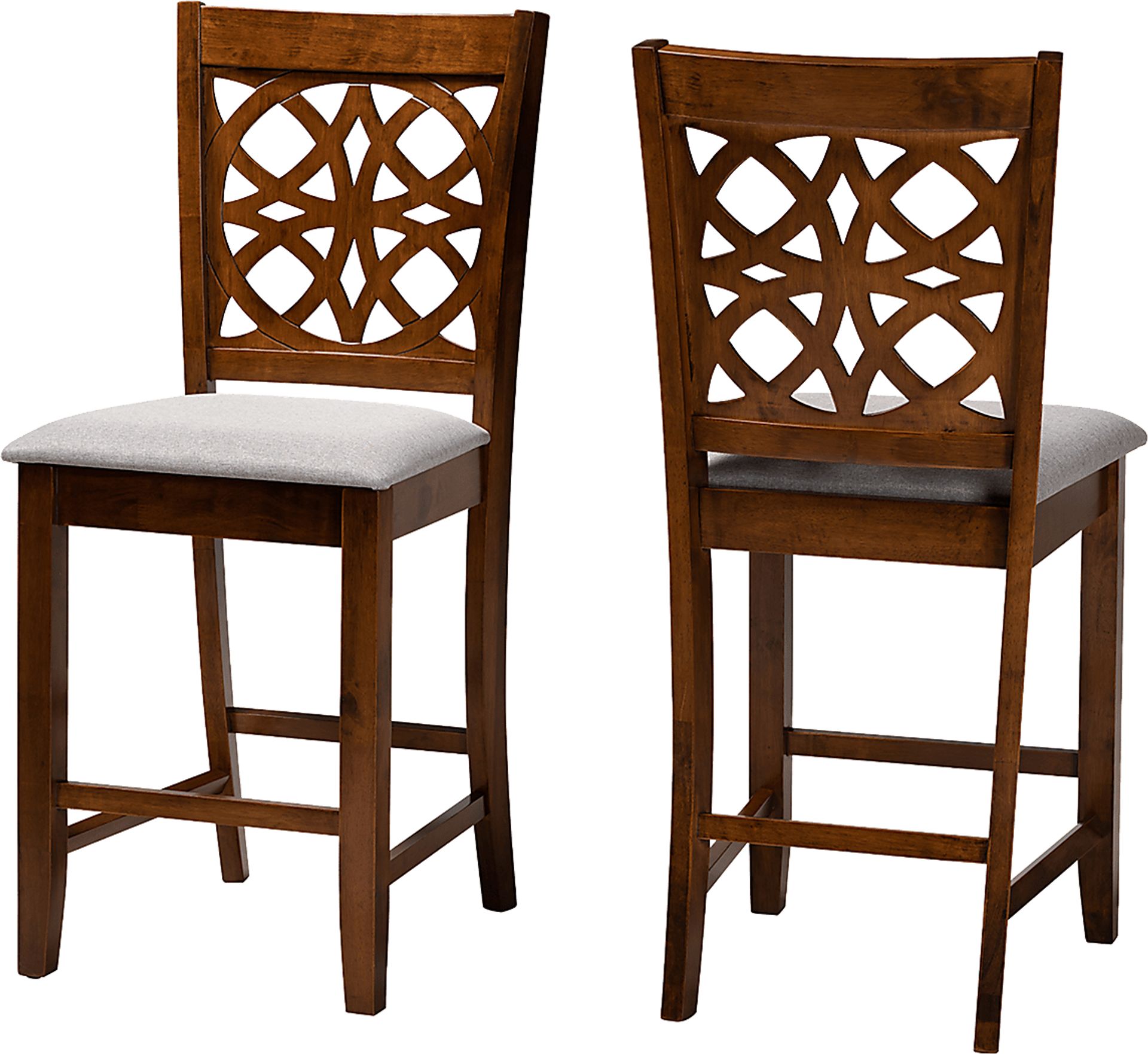 Sarria Walnut Brown Counter Stool, Set of 2 - Image 1