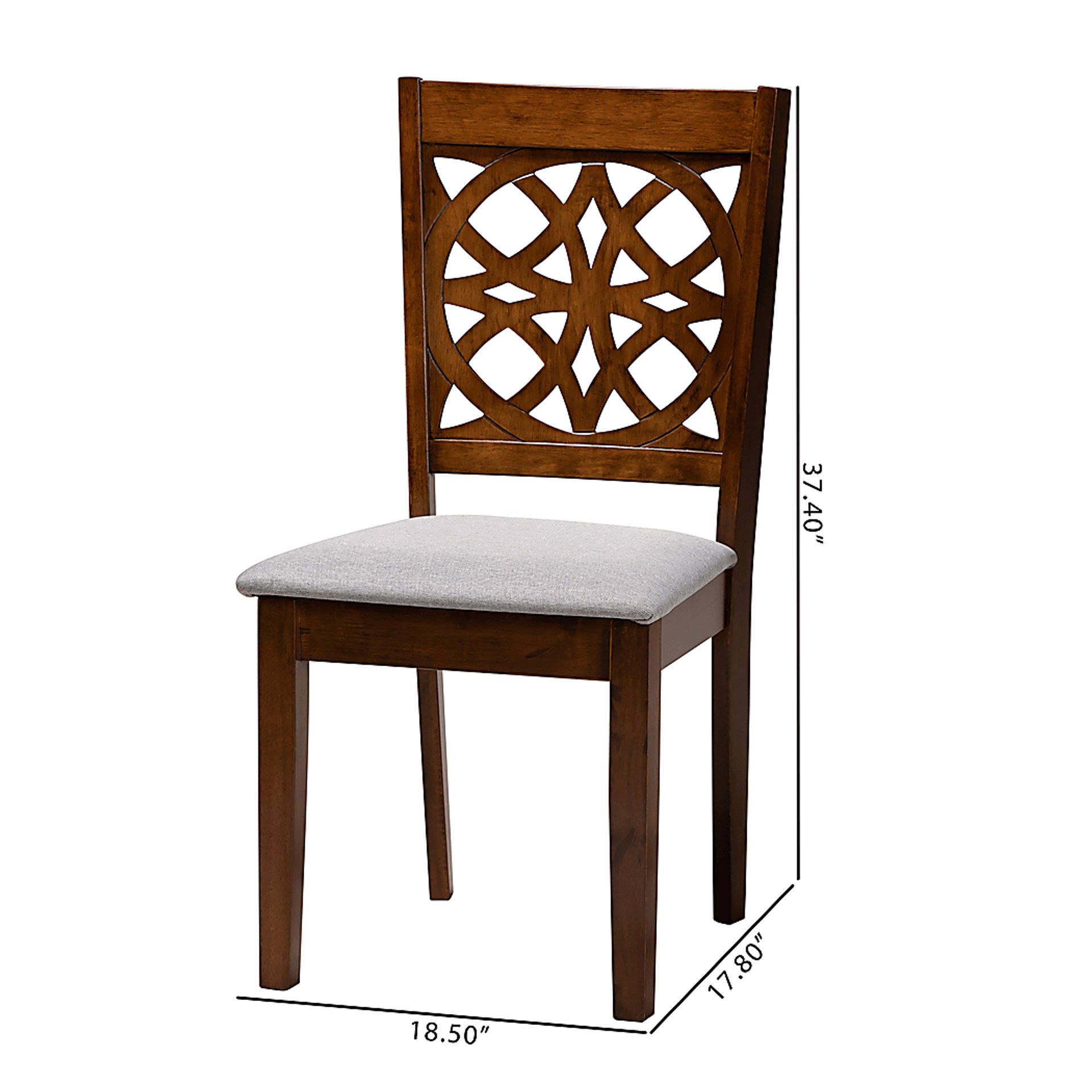 Sarria Walnut Brown Dining Chair, Set of 2 - Image 9