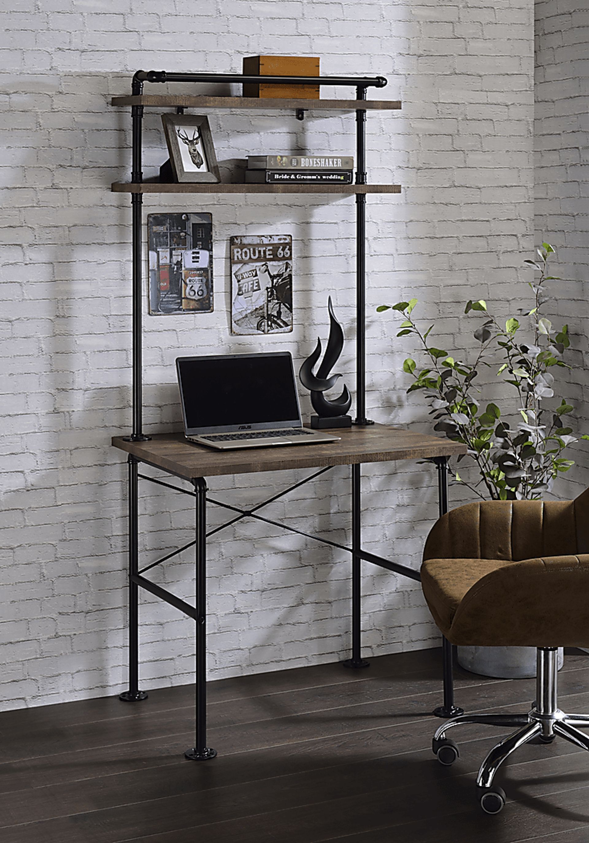 Sateena Oak Desk - Image 3