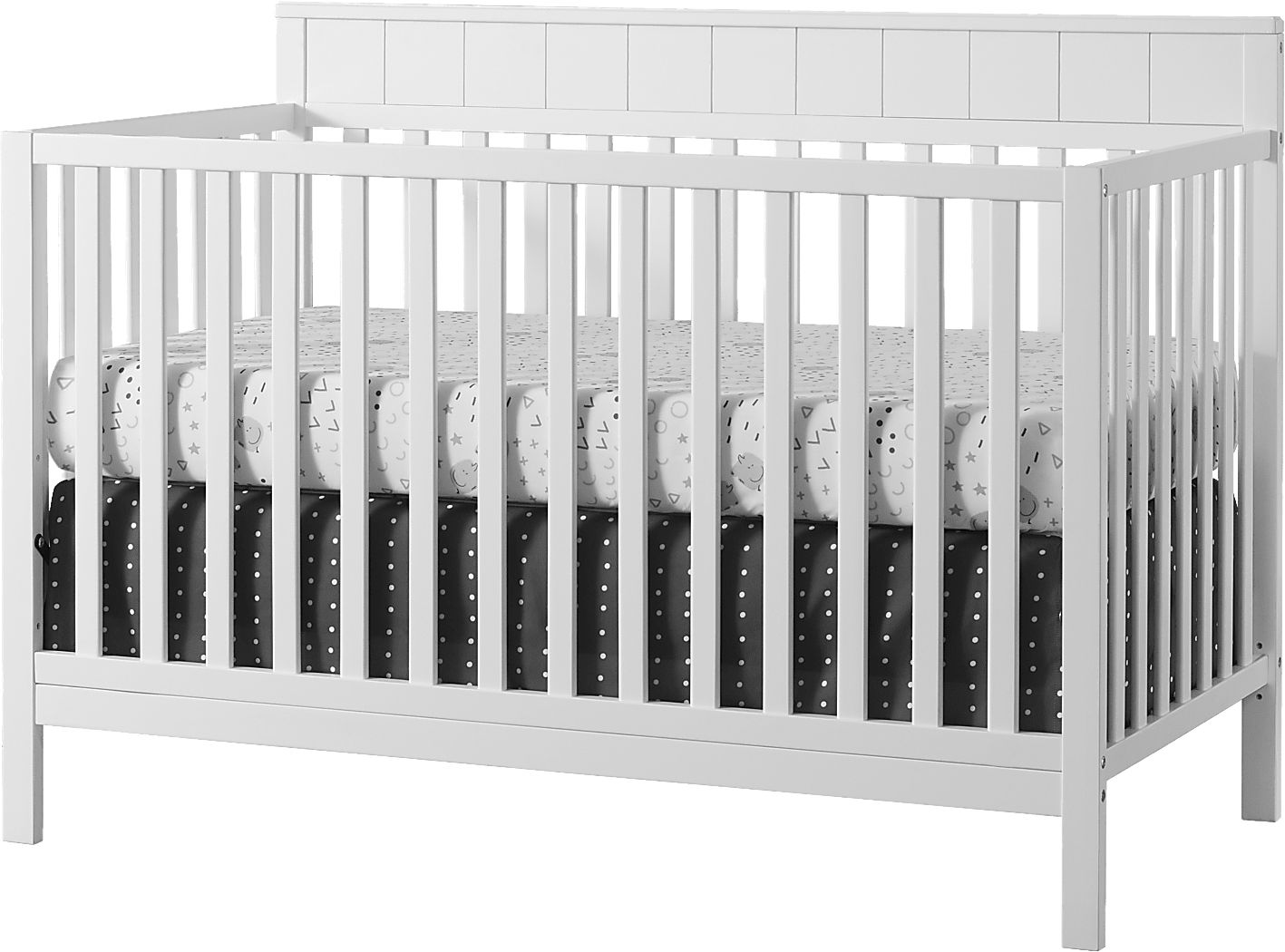 Satine White Convertible Crib