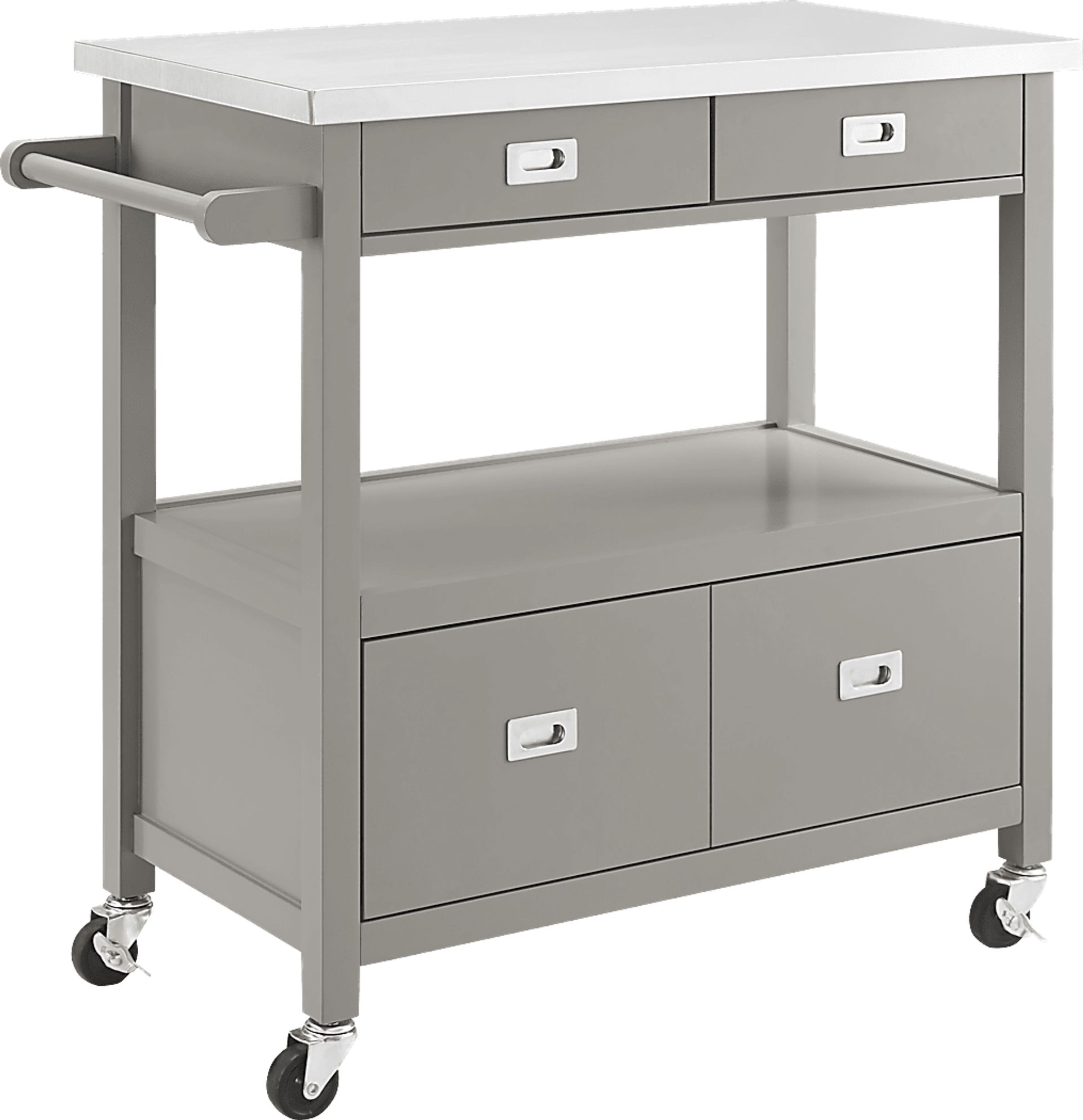 Sattler Gray Kitchen Cart - Image 1