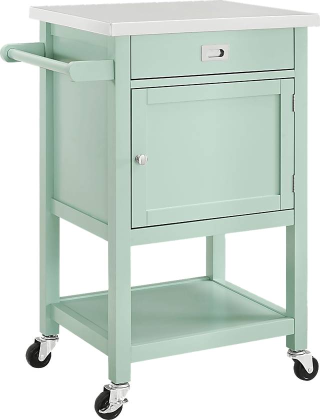 Sattler Light Green Kitchen Cart - Thumbnail - Image 1