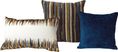 Saubom Blue 3 Pc Throw Pillow Set