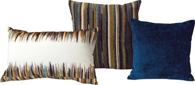 Saubom Blue 3 Pc Throw Pillow Set - Thumbnail - Image 1