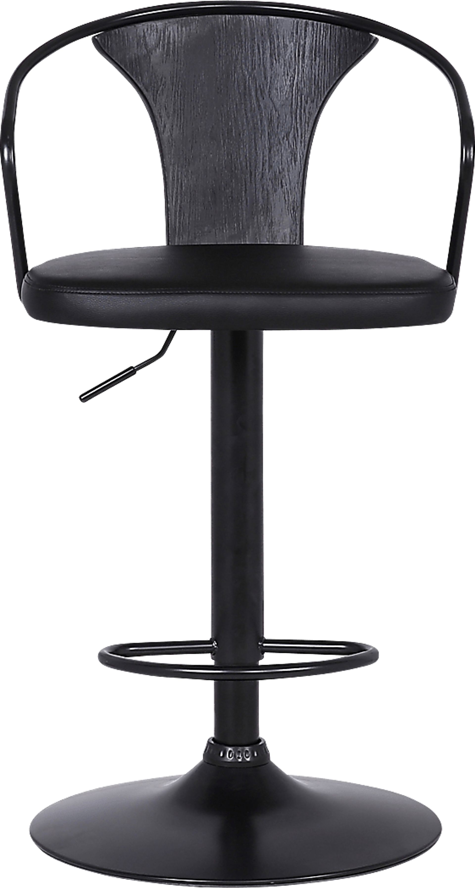 Saujour Black Swivel Barstool - Image 3