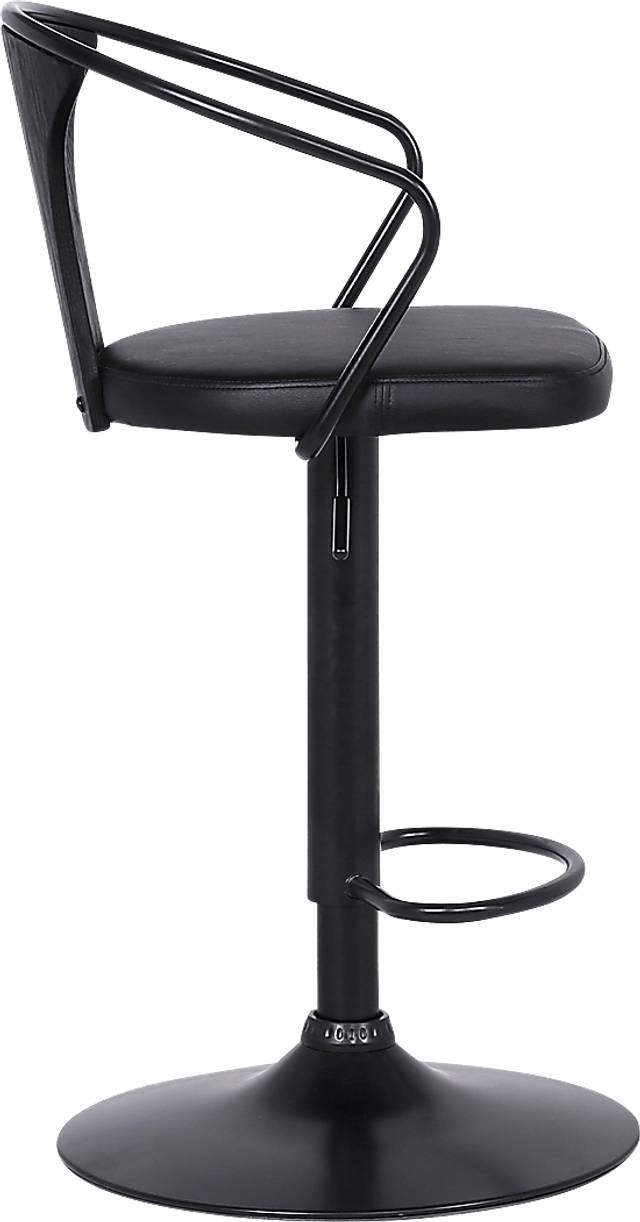 Saujour Black Swivel Barstool - Thumbnail - Image 4