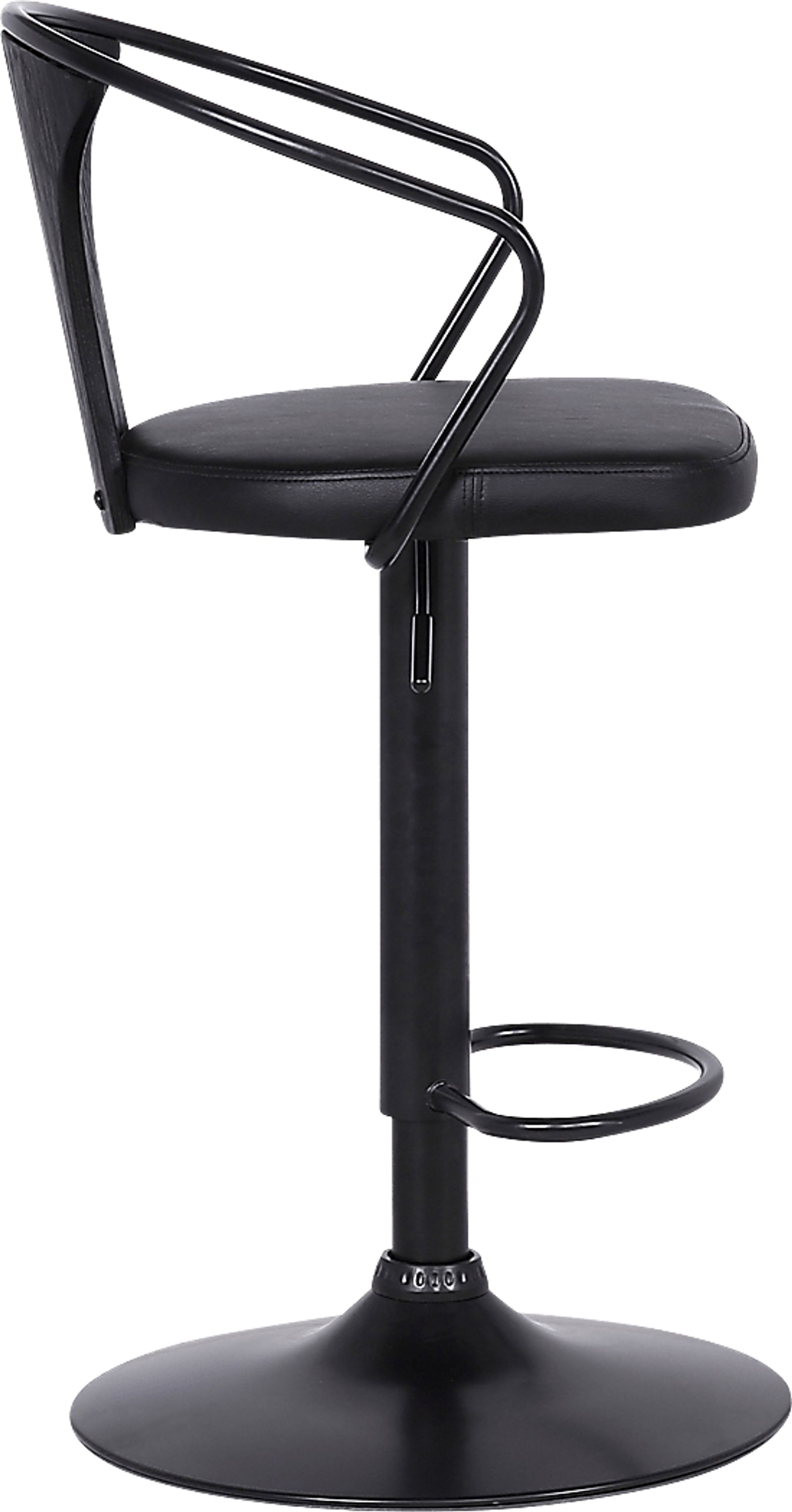 Saujour Black Swivel Barstool - Image 4