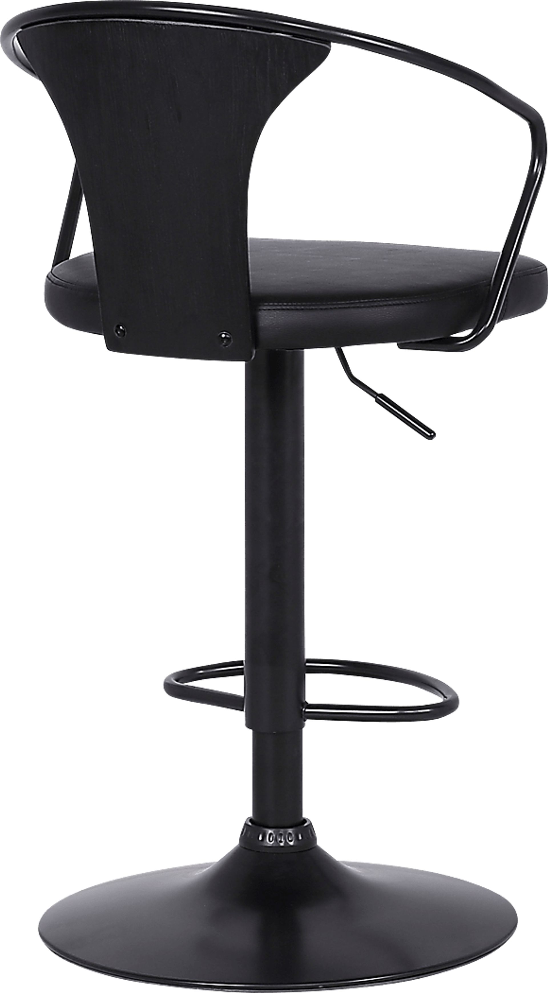 Saujour Black Swivel Barstool - Image 5