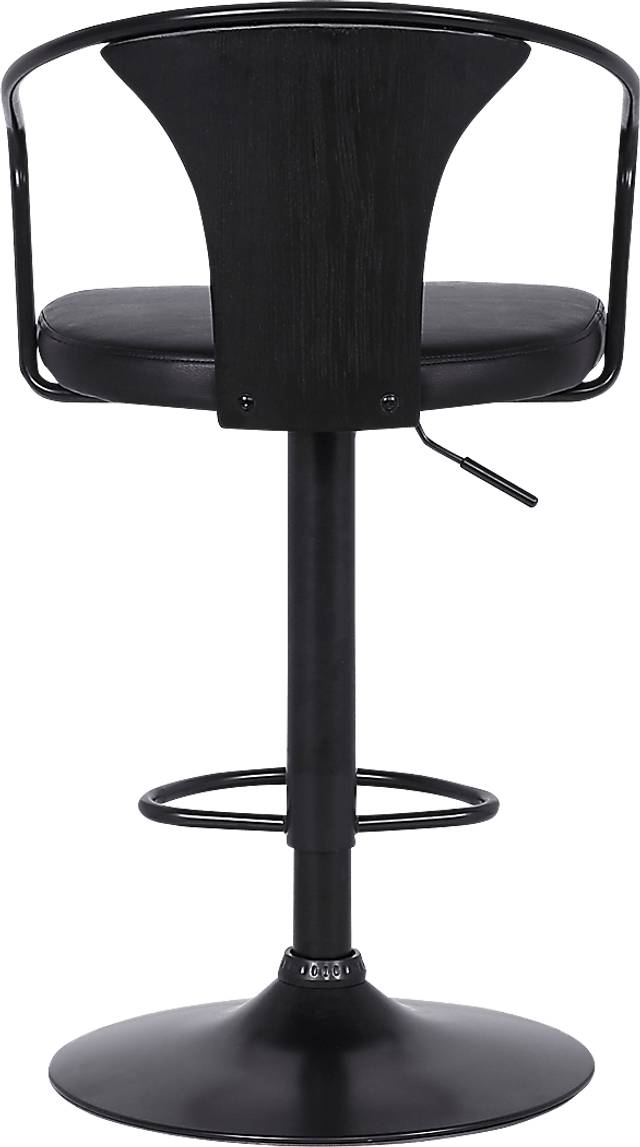 Saujour Black Swivel Barstool - Thumbnail - Image 6