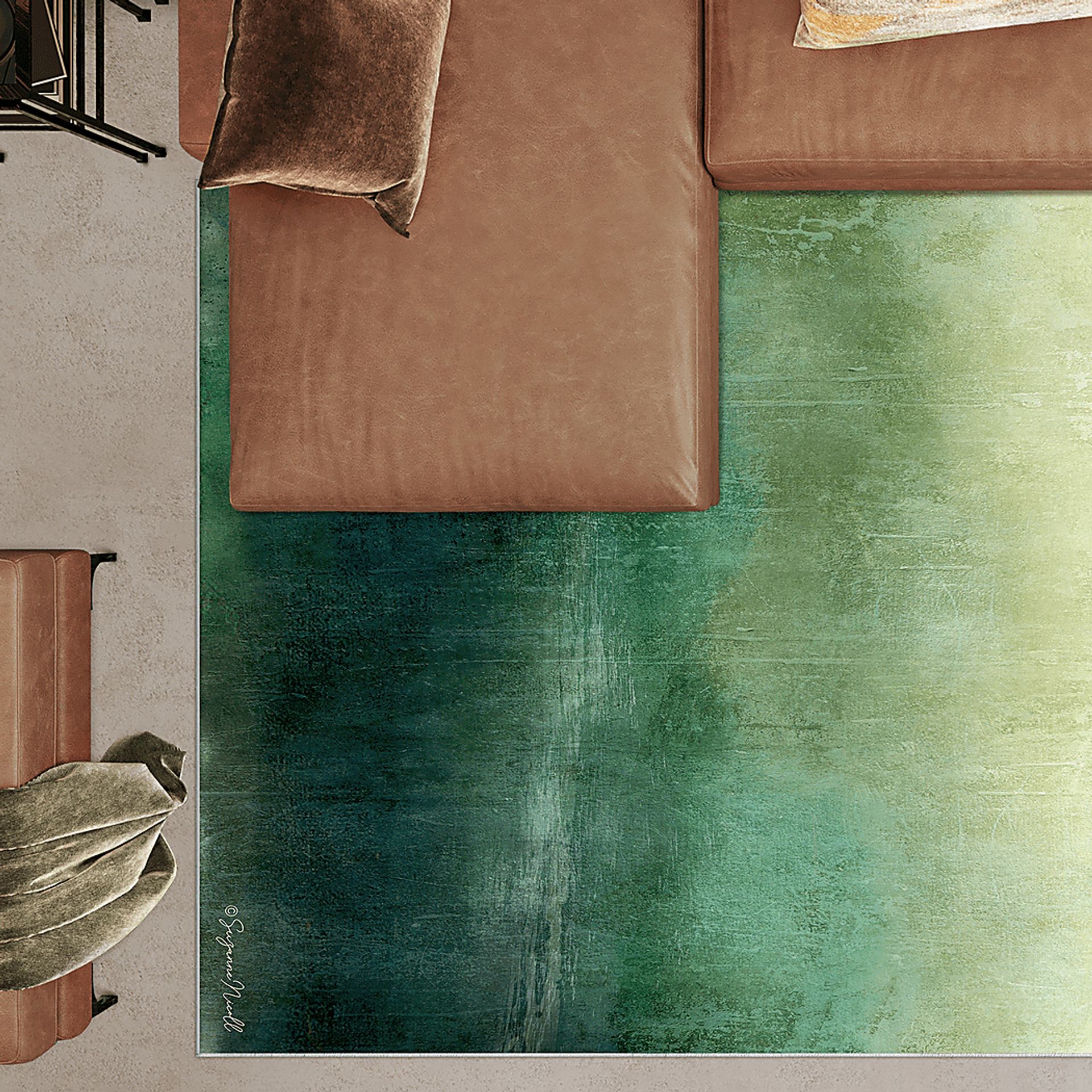 Saulieu Green 7'7 x 10'5 Rug - Image 3
