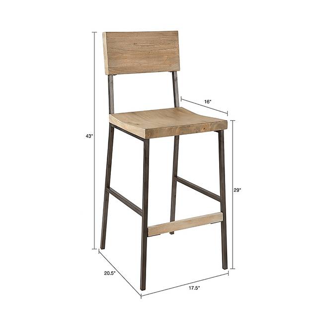 Saulsworth Gray Barstool - Thumbnail - Image 2