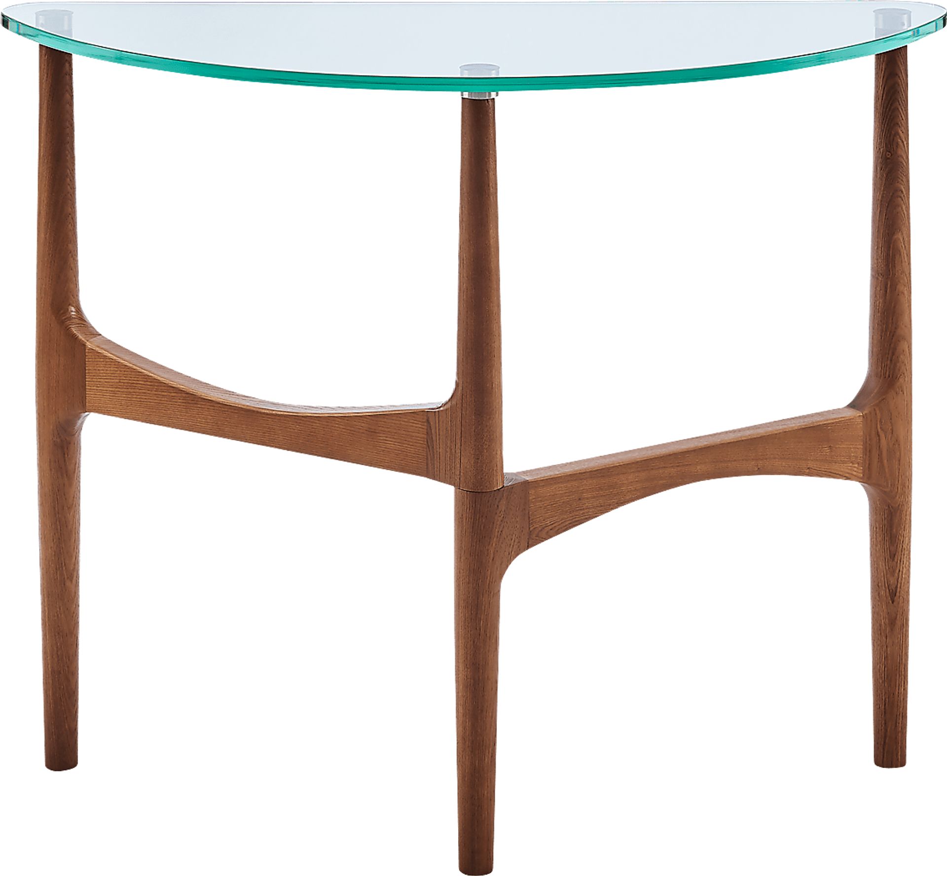 Saunier IV Walnut Console Table - Image 1