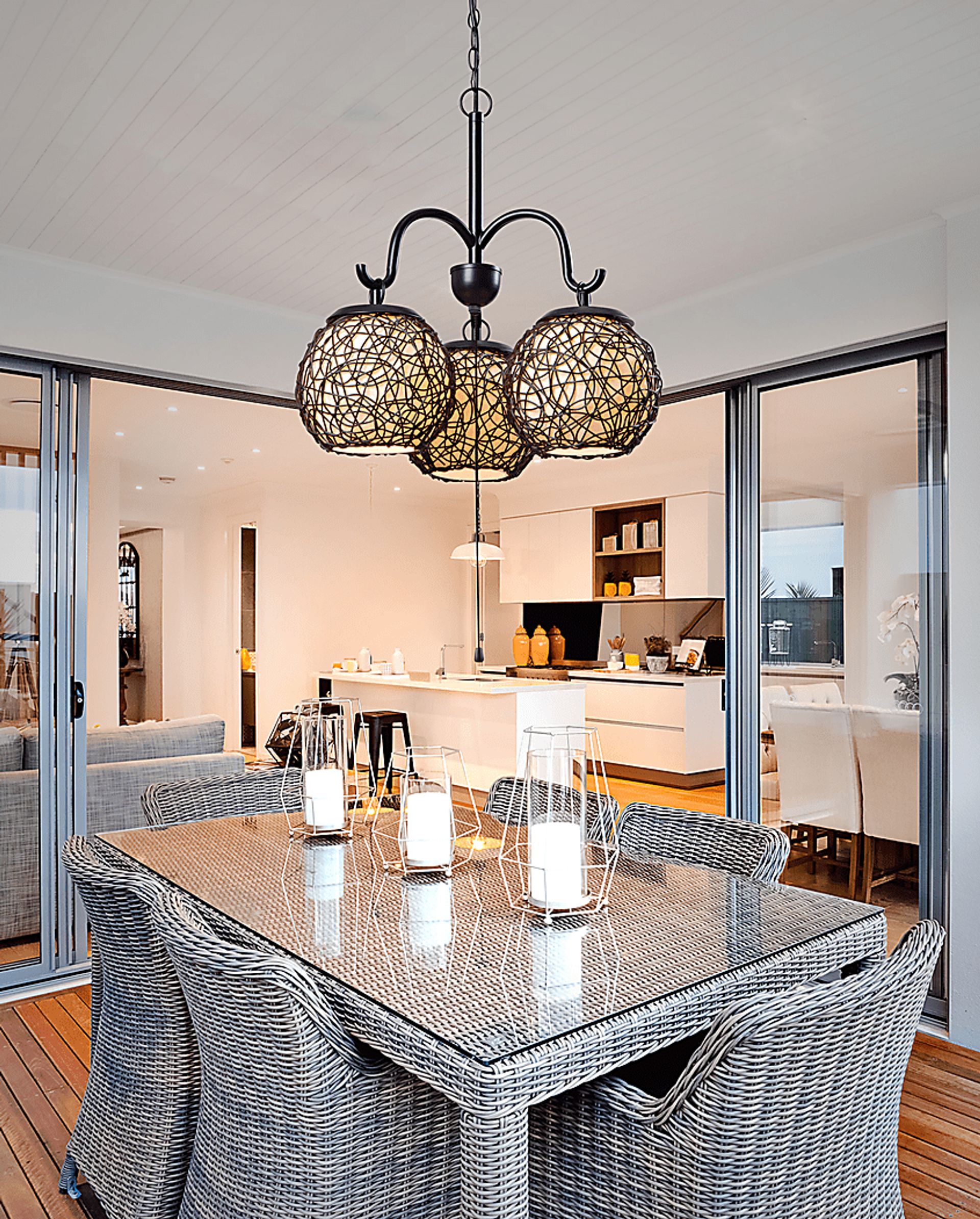 Sauratown Brown Outdoor Chandelier - Image 2