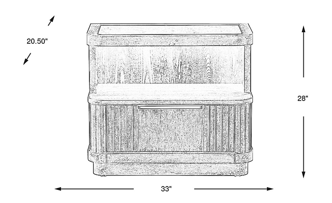 Sausalito Brown 1-Drawer Nightstand