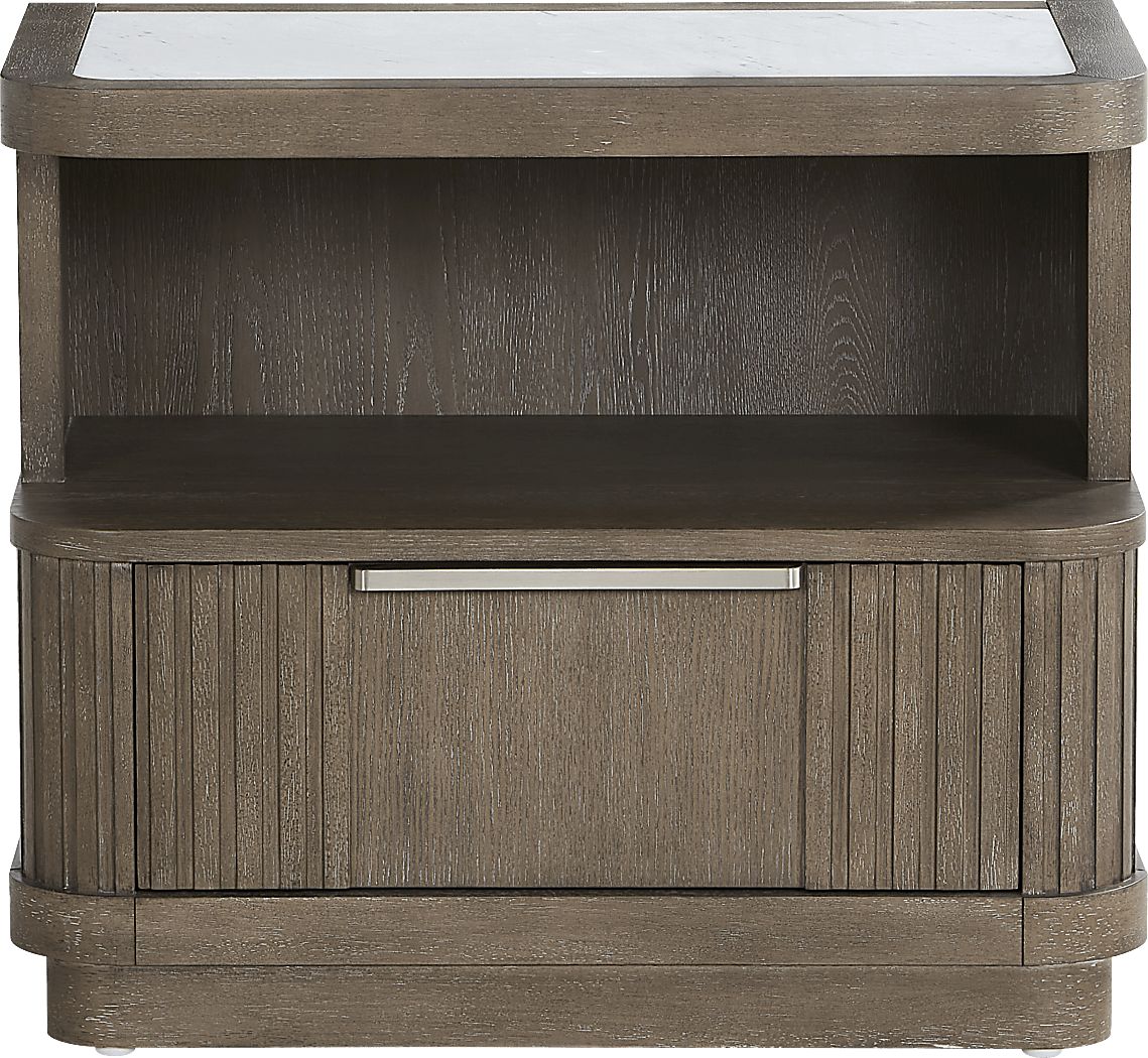Sausalito Brown 1-Drawer Nightstand