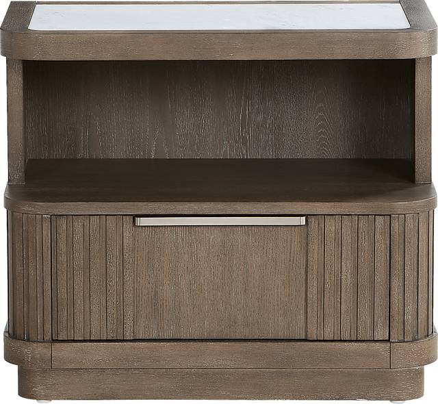Sausalito Brown 1-Drawer Nightstand - Thumbnail - Image 1