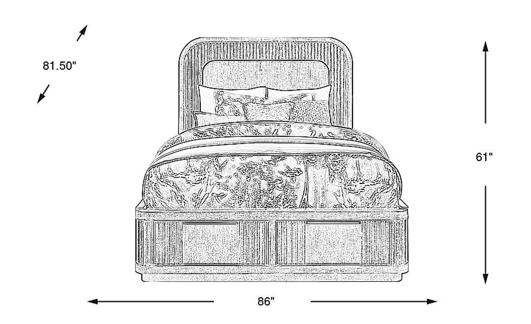 Sausalito Brown 3 Pc King Storage Bed
