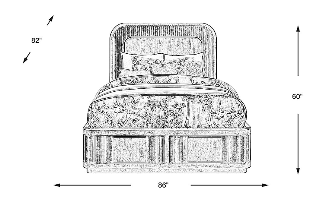 Sausalito Brown 3 Pc Queen Storage Bed