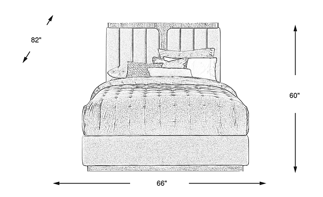 Sausalito Cream 3 Pc Queen Upholstered Bed