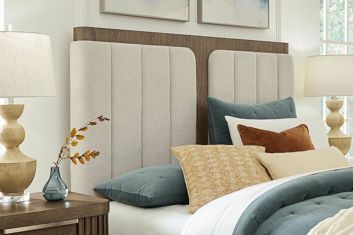 Drew & Jonathan Sausalito 8 Pc Stone Colors Queen Bedroom Set With