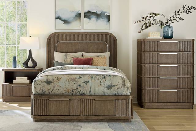 Sausalito Brown 5 Pc Queen Storage Bedroom - Thumbnail - Image 1