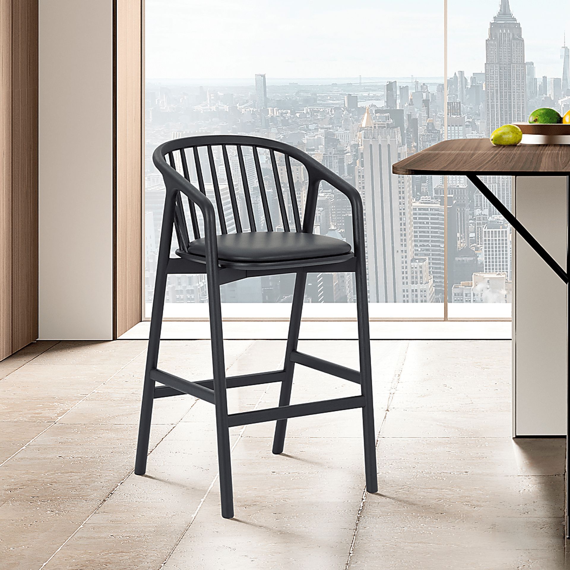 Savafait Black Barstool - Image 2