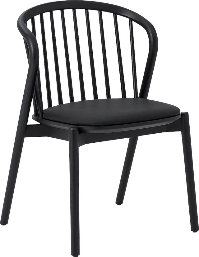 Savafait Black Side Chair, Set of 2 - Thumbnail - Image 3