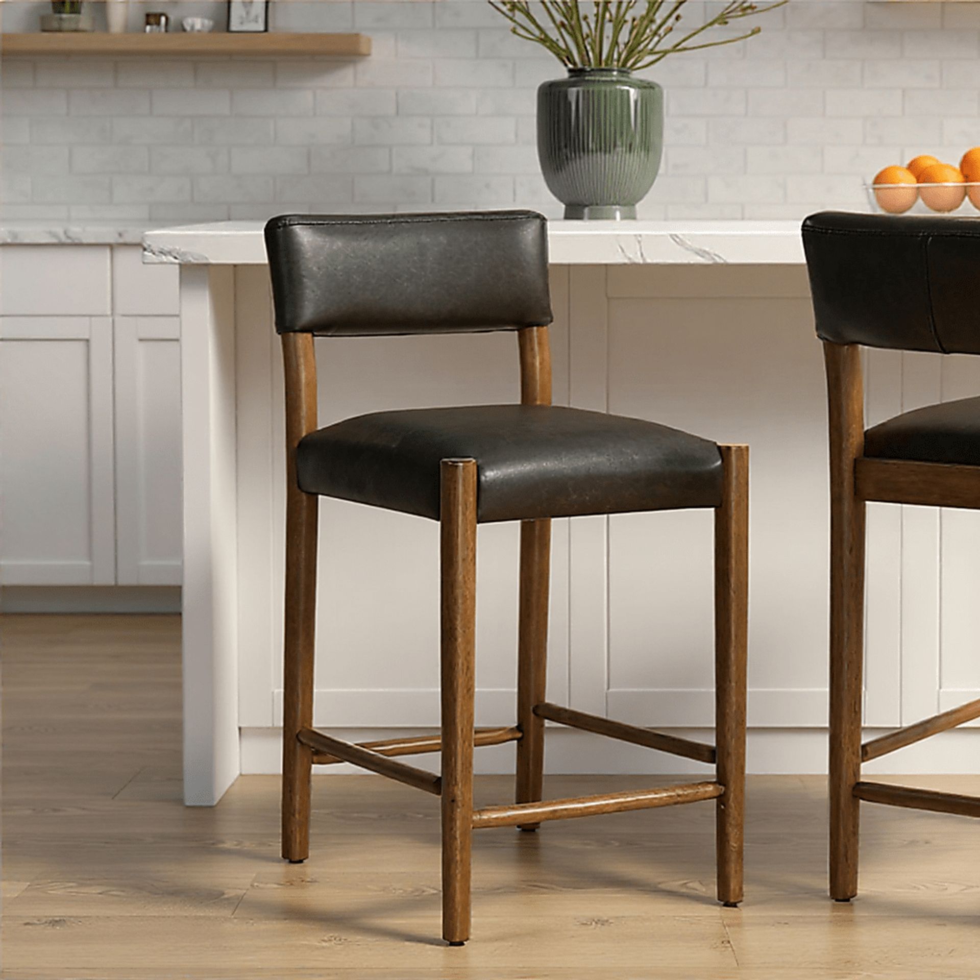 Savaher Black Counter Height Stool, Set of 2 - Image 2