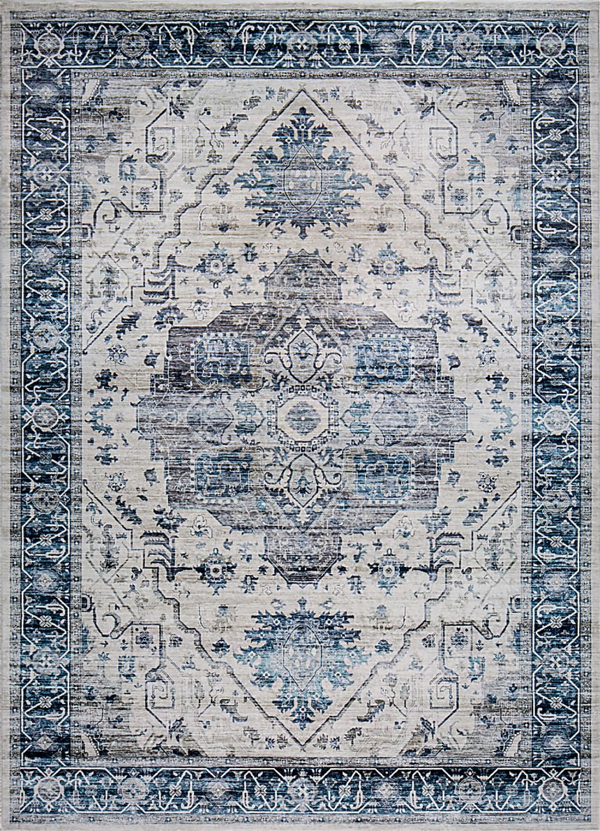 Savanora Ivory/Blue 5' x 7' Rug