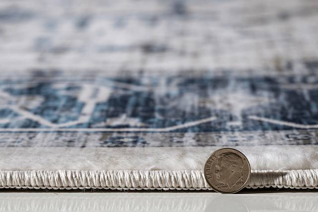 Savanora Ivory/Blue 6' x 9' Rug - Thumbnail - Image 3