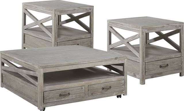 Savenay Gray 3 Pc Table Set - Thumbnail - Image 1