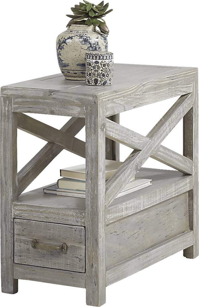Savenay Gray Chairside Table - Thumbnail - Image 2