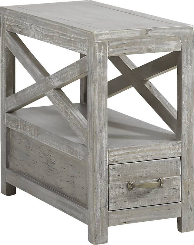 Savenay Gray Chairside Table - Thumbnail - Image 1