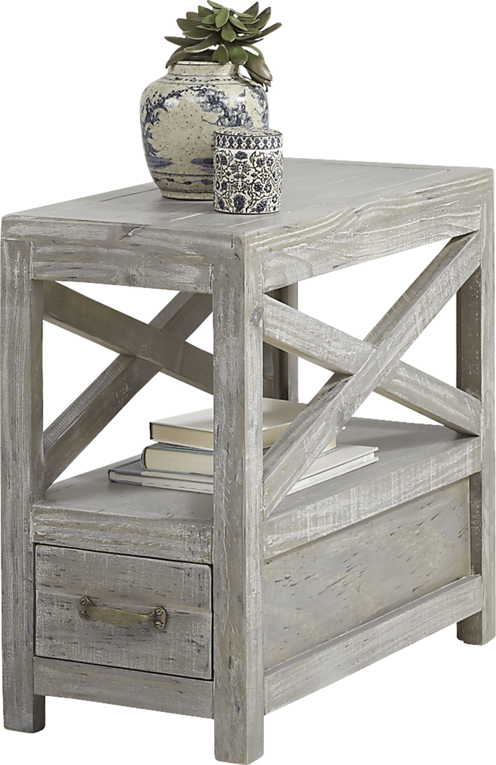 Savenay Gray Chairside Table - Image 2