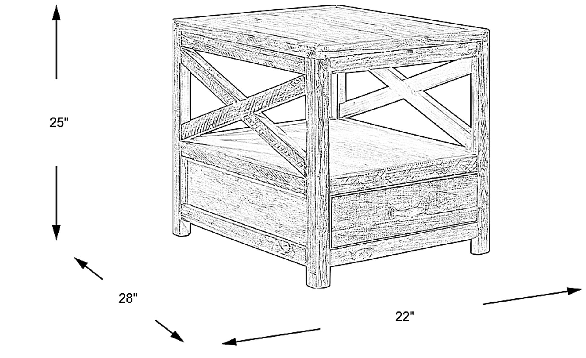 Dimension Image. Please refer to the Dimension Tab on this page for dimension details.
